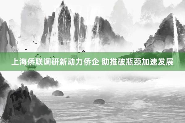 上海侨联调研新动力侨企 助推破瓶颈加速发展